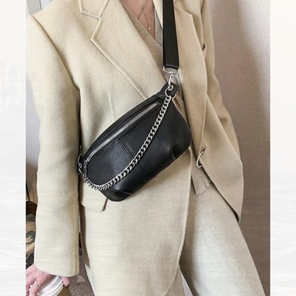 Handbags - New Chain Fanny Pack Black 82